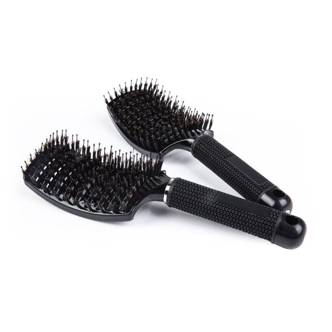 ThickTails Professional Vented Boar Bristle Hair Brushes | Set of 2