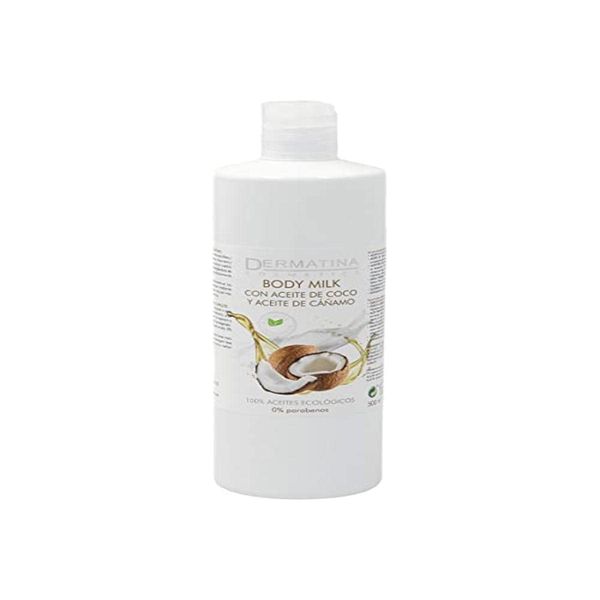 Dermatina Corporal Body Milk Hidratante Coco y Cañamo, 500 ml