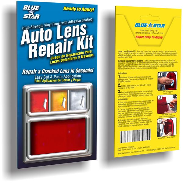 Blue Star Non Grid Pattern Auto Lens Repair Kit (Red)