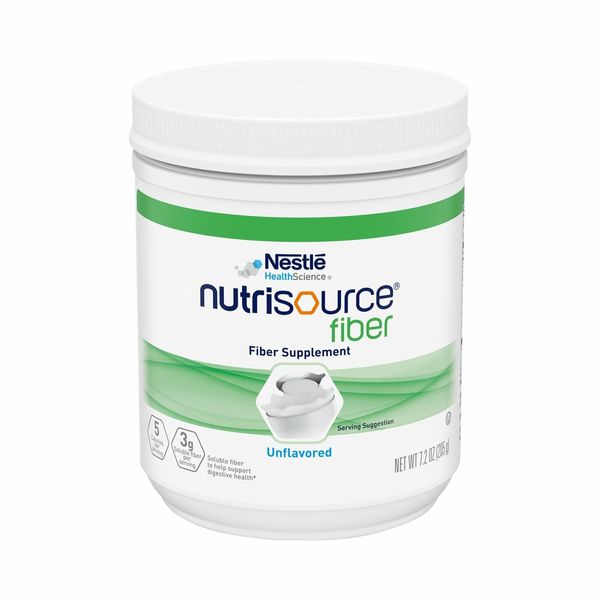 4 Pack - Nestle Nutrisource Fiber Fiber Supplement Unflavored 7.2 oz Canister