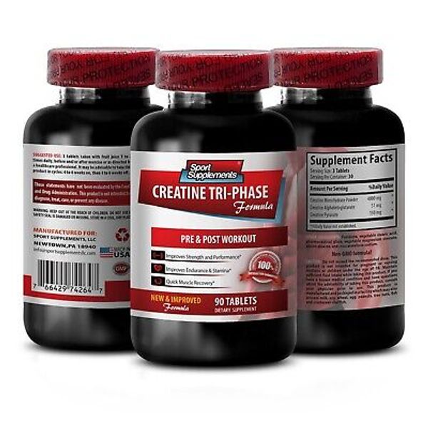 gym for men - BEST CREATINE 3X - creatine monohydrate for men 1Bot 90Tabs