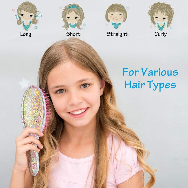Baby / Toddler Hairstyling Set With Soft Bristle Hairbrush, Hard