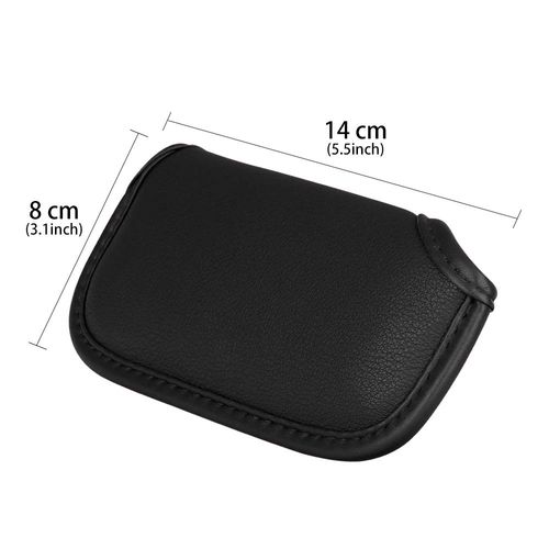 Golf Blade Putter Cover Pin Type Club Head Cover Velcro Closure Side Shaft Lightweight Synthetic Leather Black
