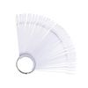 Nail Display Card,50Pcs Fan Shaped Round Head Nail Polish Palettes Color Display Card Nail Practice Tools Nail Display Sticks Nail Art Practice Stiletto Nail Swatches(02)