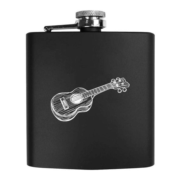 6oz (170ml) 'Ukelele Instrument' Pocket Hip Flask (HP00033257)