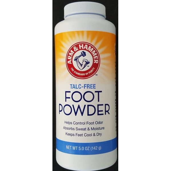 Arm & Hammer Foot Powder Cornstarch Talc-Free Absorbs Wetness 5 Oz