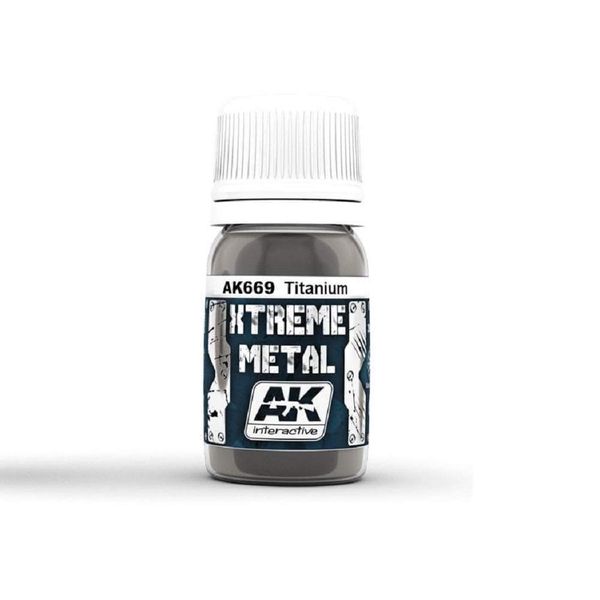 AK Interactive Paints 30ml Extreme Metal - Titanium