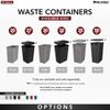 Polymer Replacement 35 Quart Trash Bin Recycle Waste Garbage Container for Kitch