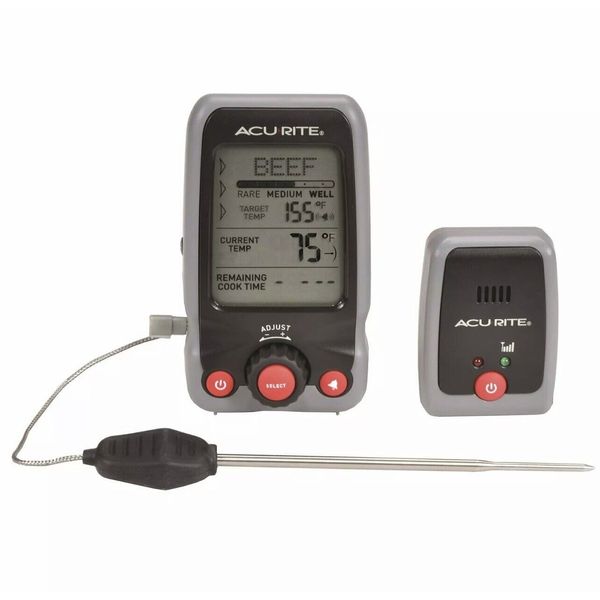 AcuRite 00278 Digital Meat Thermometer and Timer with Pager