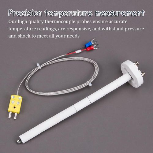 ZORZA 1Set K-Type Thermocouple Block Ceramic Kiln Insulator Kiln Probe Accurately Measure from 0 to 1300°F for Supreme Temperature Monitoring Stable & Low Energy Consumption(with Wire Extension)