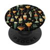 Mid Century Modern Cocktail Pattern - Retro Bar PopSockets Adhesive PopGrip