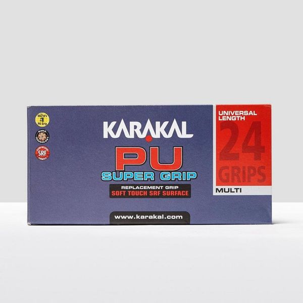 Karakal Multi Colour Pu Super Replacement Grip (24 Pack)