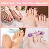 MELLIEX 240 Pieces False Toenails Set, 12 Sizes Acrylic Clear Toe Nail Tips Artificial Fake Stick On Toe Nails with Glue and Box for Women Girls Nail Salon and Nail Art DIY