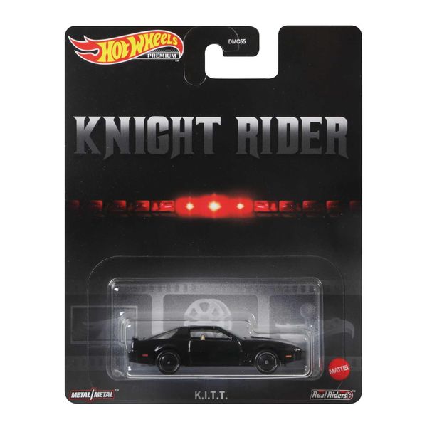 Hot Wheels Retro Entertainment Collection of The Knight Rider KITT 1:64 Scale Vehicle from Blockbuster Movies, TV, & Video Games, Iconic Replicas for Play or Display, Gift for Collectors