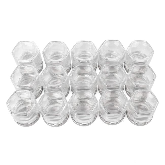 Impresa Large 4oz Magnetic Spice Jars - Glass [15 Pack] 
