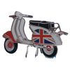 Vespa Union Jack Scooter Enamel Pin Badge (Silver)