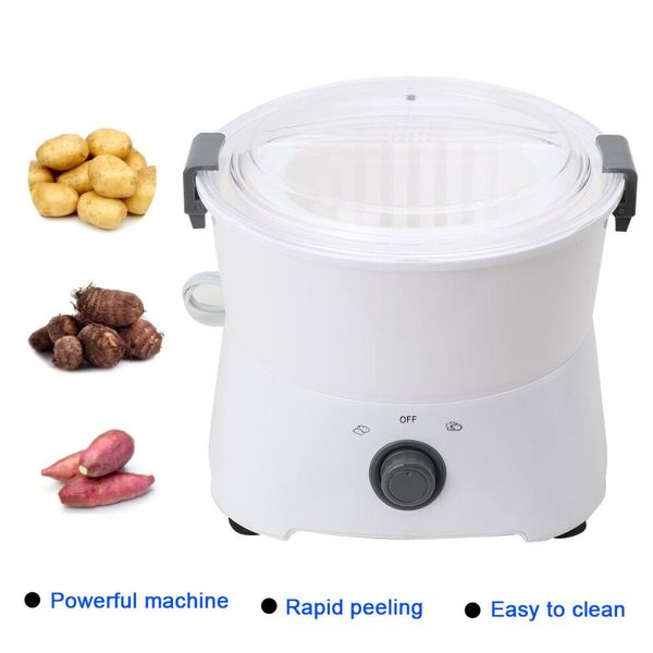 Automatic Electric Potato Peeler Auto Potatoes Peeling Kitchen Machine Easy Wash