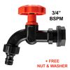 Waterbutt Easy Turn dial tap,Click-Lock Hose Connection+nut and Washer