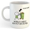 Custom World's Best Bin Put-er Outer | Personalised Funny Gift Idea Cup Tea Coffee | 11oz White Mug