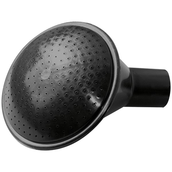 Replacement shower head, plastic, black
