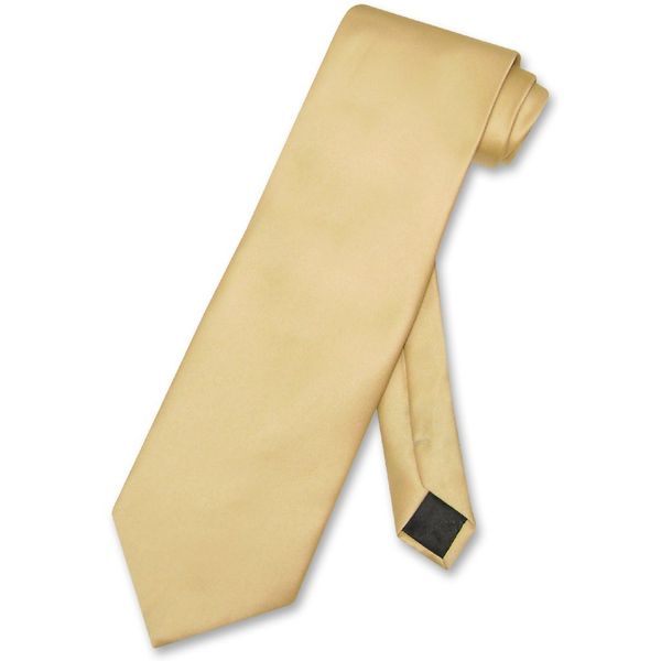 Vesuvio Napoli NeckTie Solid GOLD Color Men's Neck Tie