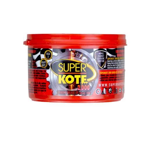 Lithium Grease Superkote 2000 / NLGI 2 / Multipurpose/Lithium/Lubricant/EP/High Temp/Industry/Construction/Automotive/Red Grease / 360g