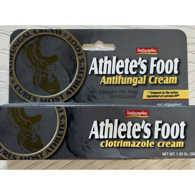 Athlete's Foot Antifungal Cream Jock Itch Ringworm Itching 1.25 oz NATUREPLEX