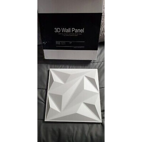 3d wall panels pvc white 30cm X 30cm (26 IN BOX)