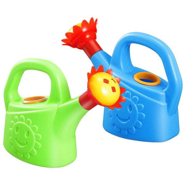 Toddmomy Toddler Bath Toys 2pcs Watering Can Toy Bathtub Toys Watering Kettle Toy Sand and Beach Toy for Home Garden ( Random Color ) Baby Bath Toy