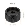 sourcing map 2 Pcs Aluminium Potentiometer Knobs, 1/4" (6mm) Universal Volume Tone Control Knobs for Guitar, Bass, Diamond 5/8" Black