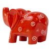 SMOLArt Extra Large Soapstone Elephant Sculpture - Orange