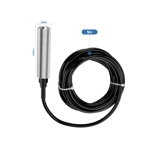 Yosoo Health Gear Throw-in Type Liquid Level Sensor, DC24v Stainless Steel Water Level Sensor for Detecting 0 to 5m Range Depth