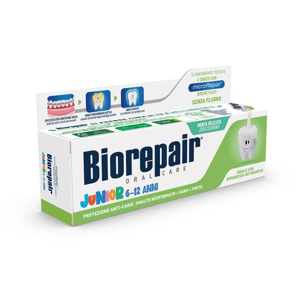 Biorepair Junior Dentifricio Menta 7-14 Anni 75 ml, 75 ml (Pack of 1)
