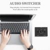 FEETER 3.5mm Audio Switcher, 2 Input 1 Output/1 Input 2 Output Audio Splitter Switcher, Audio Switcher Box, One-Key Mute Button