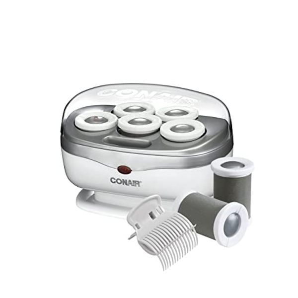 Conair Ceramic 1 1/2-inch Hot Rollers, Super Clips Included, Perfect for Travel Domestic and Aboard with Dual Voltage