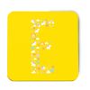 Hippowarehouse Unicorn letter E printed coaster gloss finish durable backing 9cm x 9cm 2 pack
