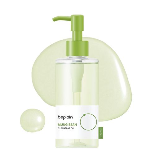 beplain Mung Bean Cleansing Oil(6.76fl.oz/200ml)| Fragrance-Free | Non-Comedogenic Tested| Makeup Blackhead Remover & Deep Pore Cleanser| Suitable for Sensitive Skin| Double Cleansing Korean Skincare