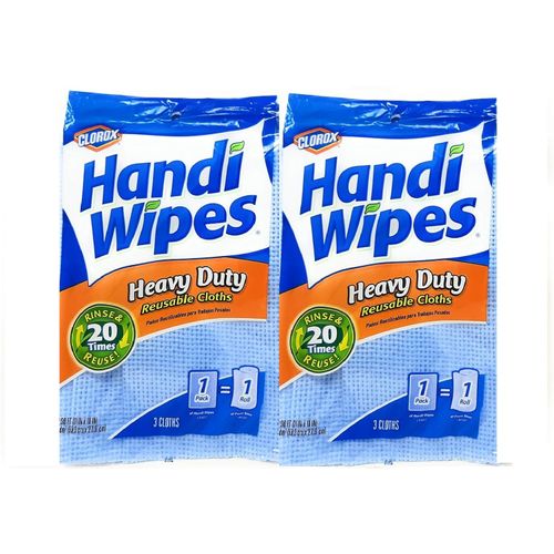 Handi Wipes Heavy Duty Reusable Cloths, Color May Vary - 3 ct - 2 pk