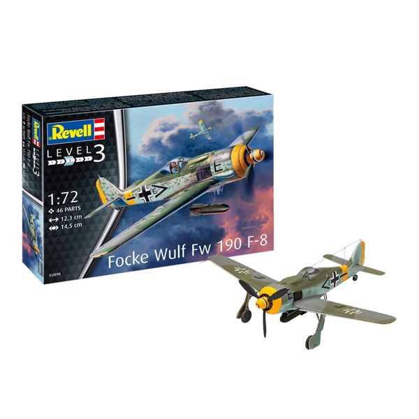 Revell 03898 Focke Wulf Fw190 F-8 1:72 Scale Unbuilt/Unpainted Plastic Model Kit