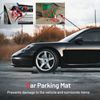 2 Pack Garage Car Parking Mat w/2 Mounting Method Reflective Strip Stopper Black