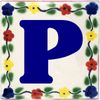 2 pcs Bouquet Talavera Clay House Letter P