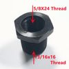 2 Pack Steel Thread Adapter Convert 5/8x24 to 13/16X16