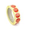 Red & White Allergy Labels. 25mm Diameter Circles