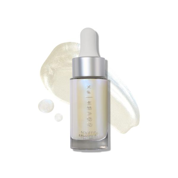 COVER FX Custom Enhancer Drops - Halo: Iridescent Finish - 15mL - Radiant Glow - Liquid Highlighter