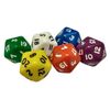 20-Sided Gaming Dice Set, 6 Pieces, Assorted Colours