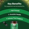 Extra Strength Saw Palmetto Extract - Advanced Saw Palmetto for Women and Men's Hair Growth and Urinary Support with Plant Sterols and Flavonoids - 500mg Herbal Saw Palmetto Supplement - 100 Capsules