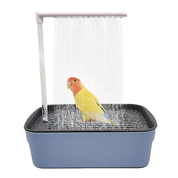 Parrot Automatic Bathtub With Shower 12.4x8.46x13.39 In Pet Parrots Only Bathtub