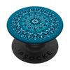 Blue Turquoise Mandala Teal Henna PopSockets Adhesive PopGrip
