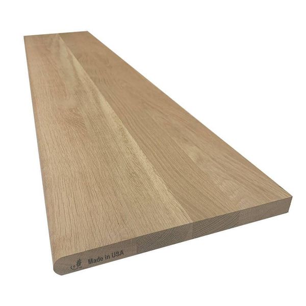 Swaner Hardwood Boards 1"X11 1/2"X4' Stair Tread Solid unfinished White Oak