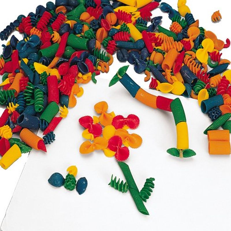 Constructive Playthings Multi-Colored Macaroni Shapes with Design ...